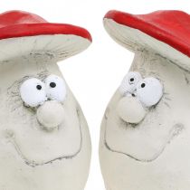 položky Hríbiky na zdobenie, silvestrovská dekorácia, lesná huba, betónová dekorácia červená, biela V10cm Š12,5cm 2ks