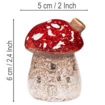 položky Dekorácia na domček s hubami Miniatúrna muchotrávka 6 cm 2 ks