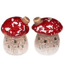 položky Dekorácia na domček s hubami Miniatúrna muchotrávka 6 cm 2 ks