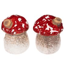 položky Dekorácia na domček s hubami Miniatúrna muchotrávka 6 cm 2 ks