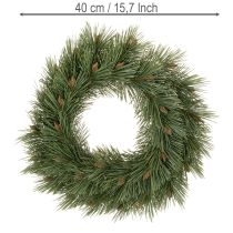 položky Umelý veniec z borovicových konárov s malými šiškami, 40 cm