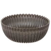 položky Rebrovaná miska, antracitová, dekoratívna miska, okrúhla, 15 cm, 2 kusy