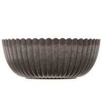 položky Rebrovaná miska, antracitová, dekoratívna miska, okrúhla, 15 cm, 2 kusy