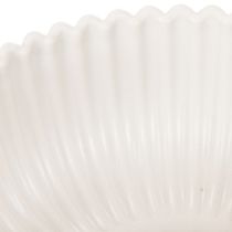 položky Okrúhla, rebrovaná miska v bielej farbe na všestrannú dekoráciu, 15 cm, 2 kusy