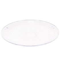 položky Dekoratívna priehľadná okrúhla misa s nohou, 32 cm