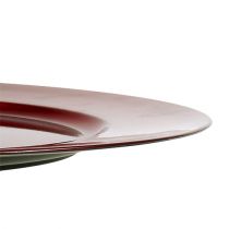 položky Dekoratívne taniere červené plastové taniere Ø33cm s glazúrovým efektom 6 ks