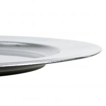 položky Plastový tanier strieborný Ø33cm s efektom glazúry
