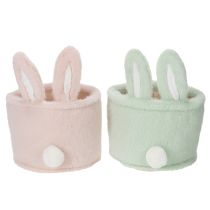 položky Veľkonočná dekorácia v tvare zajačika, úložný košík na darčeky a do obývačky 18 cm, 2 ks