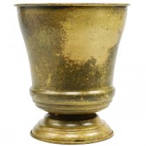 Článok Vintage kvetináč kovová miska váza mosadz Ø17cm V19cm