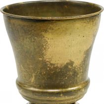 Článok Vintage kvetináč kovová miska váza mosadz Ø17cm V19cm