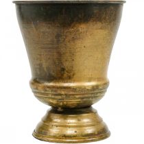 Článok Vintage kvetináč kovová miska váza mosadz Ø14cm H17cm