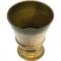 Článok Vintage kvetináč kovová miska váza mosadz Ø14cm H17cm