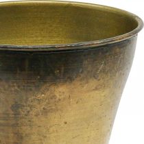 Článok Vintage kvetináč kovová miska váza mosadz Ø14cm H17cm