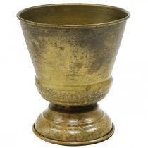 Článok Vintage kvetináč kovová šálka váza mosadz Ø11,5 cm V13,5 cm