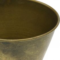 Článok Vintage kvetináč kovová šálka váza mosadz Ø11,5 cm V13,5 cm