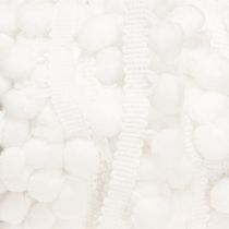 položky Pom Pom Stuha Biela ozdobná stuha s pomponmi 20mm 15m