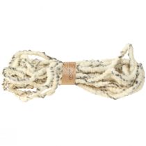 položky RAW šnúra ovčia vlna a jutová šnúra plsť biela sivá 10m