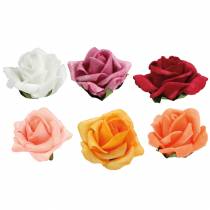 položky Penová ruža Ø4,5cm rôzne farby 36ks