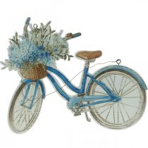 položky Ozdobná tabuľka drevený bicykel letná dekoračná tabuľka na zavesenie modrá, biela 31×25cm