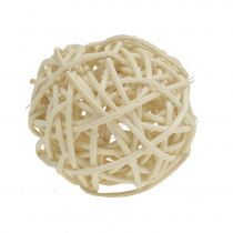 položky Ratanová guľa bielená Ø4cm 24 ks