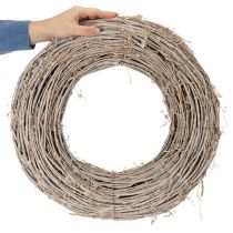 Článok Dekoratívny veniec, ratanové konáre, bielo natreté, pre kreatívny dizajn, 50 cm