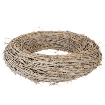 Článok Dekoratívny veniec, ratanové konáre, bielo natreté, pre kreatívny dizajn, 50 cm
