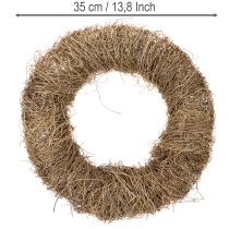 položky Veniec z prírodného materiálu, prírodný dekoratívny veniec na DIY projekty, 35 cm