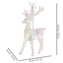 položky Akrylové ozdoby na vianočný stromček so sobami, 14 cm, 4 kusy