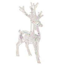 položky Akrylové ozdoby na vianočný stromček so sobami, 14 cm, 4 kusy