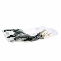 položky Deko jeleň flockovaný čierny, zlatý 40cm