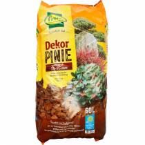 položky Mulč na kôru Frux dekor borovica extra hrubá 55-95mm 60l