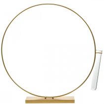 položky Ozdobný prsteň so stojanom a skúmavkou Kovový prsteň Zlatý Ø35cm