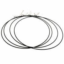 položky Ozdobný krúžok na zavesenie čierny Ø35cm 4ks