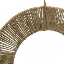 položky Dekoratívny závesný prsteň, boho štýl, prírodné striebro, Ø39,5 cm