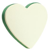 položky Romantické kvetinové penové srdce 30cm zelené, 2 kusy