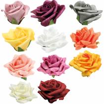 položky Penová ruža Ø10cm rôzne farby 8ks
