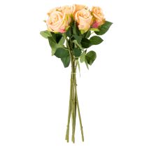 položky Umelá kytica ruží s realistickým vzhľadom, dlhotrvajúca, na svadobnú dekoráciu, 44 cm, 6 kusov
