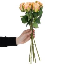 položky Umelá kytica ruží s realistickým vzhľadom, dlhotrvajúca, na svadobnú dekoráciu, 44 cm, 6 kusov