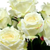 položky Kytica ruží biela, krémová 55cm