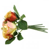 položky Kytica oranžových ruží Ø17cm L25cm umelé kvety dekorácia jesenná svadobná dekorácia stola