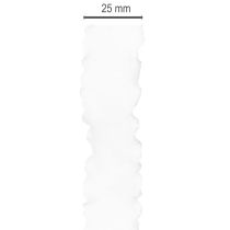 položky Biela volánová organzová stuha, ozdobná stuha, šírka 25 mm, dĺžka 10 m