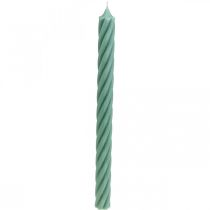 položky Rustikálne sviečky, stálofarebné, zelené, 350/28 mm, 4 kusy