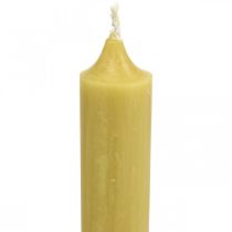 položky Rustikálne sviečky Vysoké svietniky farebné žlté 350/28mm 4ks