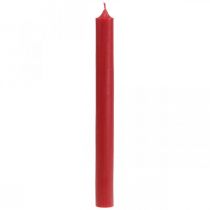 položky Rustikálne sviečky Vysoké svietniky farebné červené 350/28mm 4ks