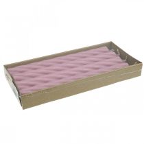 položky Rustikálne sviečky tyčinkové sviečky farbené na ružovo 250/28mm 4 ks