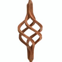 položky S háčik kovový hrdzavý dekoračný kovový háčik hrdza antik 34cm