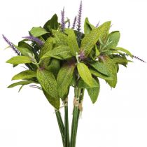 položky Umelý zväzok šalvie, hodvábne kvety, konáre šalvie umelá fialka L26cm 4ks