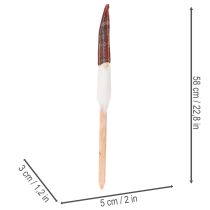 Článok Vianočné ozdobné kolíky v tvare škriatkov, Santa Claus s plstenou čiapkou, 58 cm, 6 kusov
