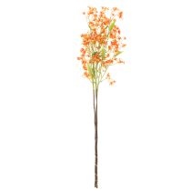 položky Umelý kvet orchidea vetvička oranžová filigránová dekorácia izby 110 cm 3 ks