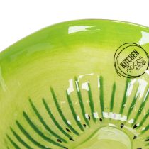 položky Keramická servírovacia misa s motívom kiwi. Ideálna na štýlové jedálenské stoly a bufety. 15 cm.